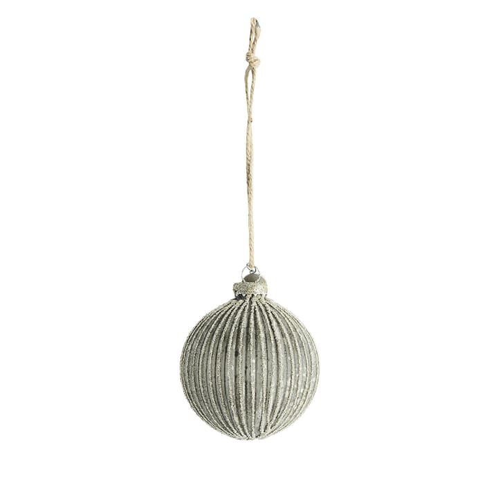 Norille julekule Ø8 cm - Dark grey-sølv - Lene Bjerre