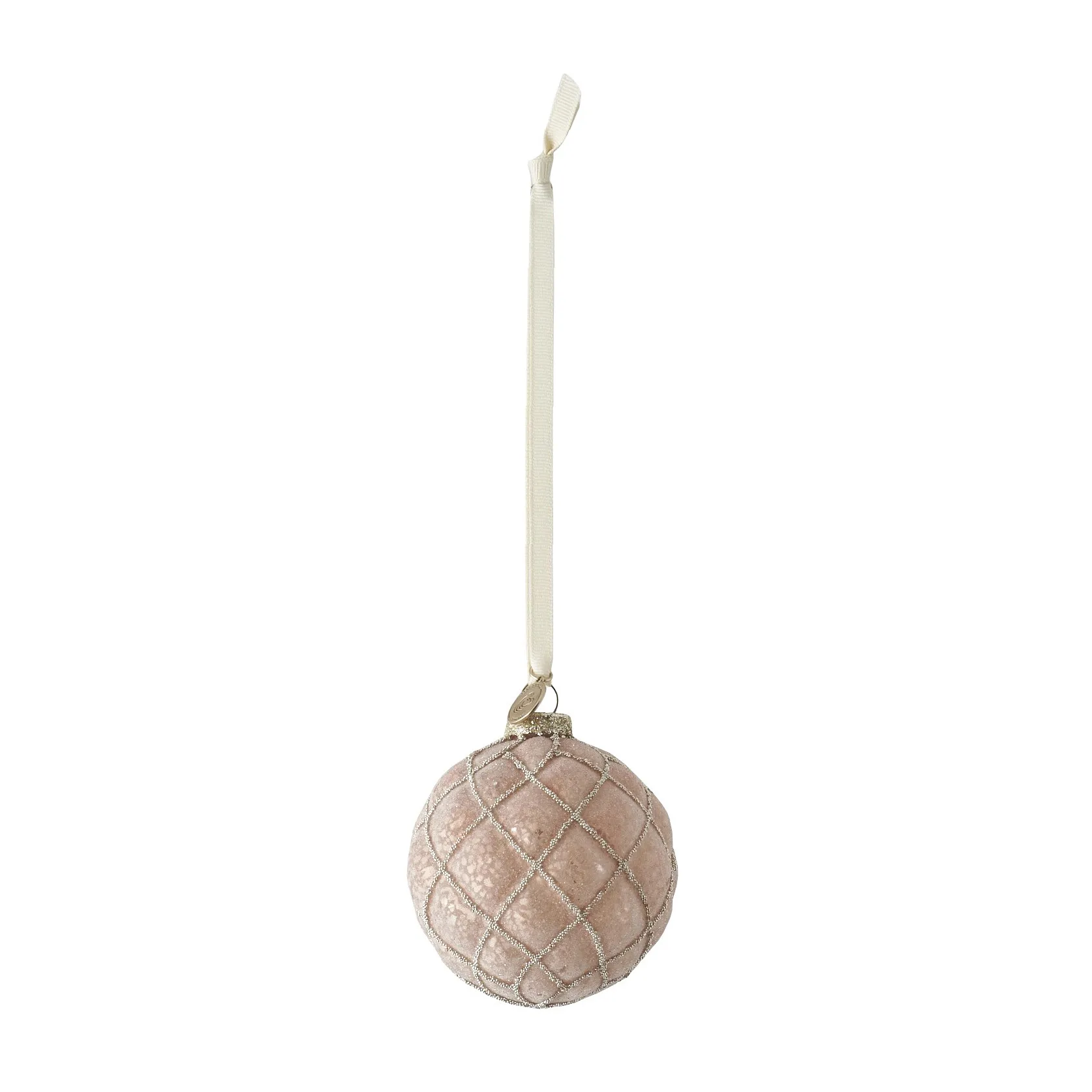 Norille julekule rutet Ø 8 cm, Powder Lene Bjerre