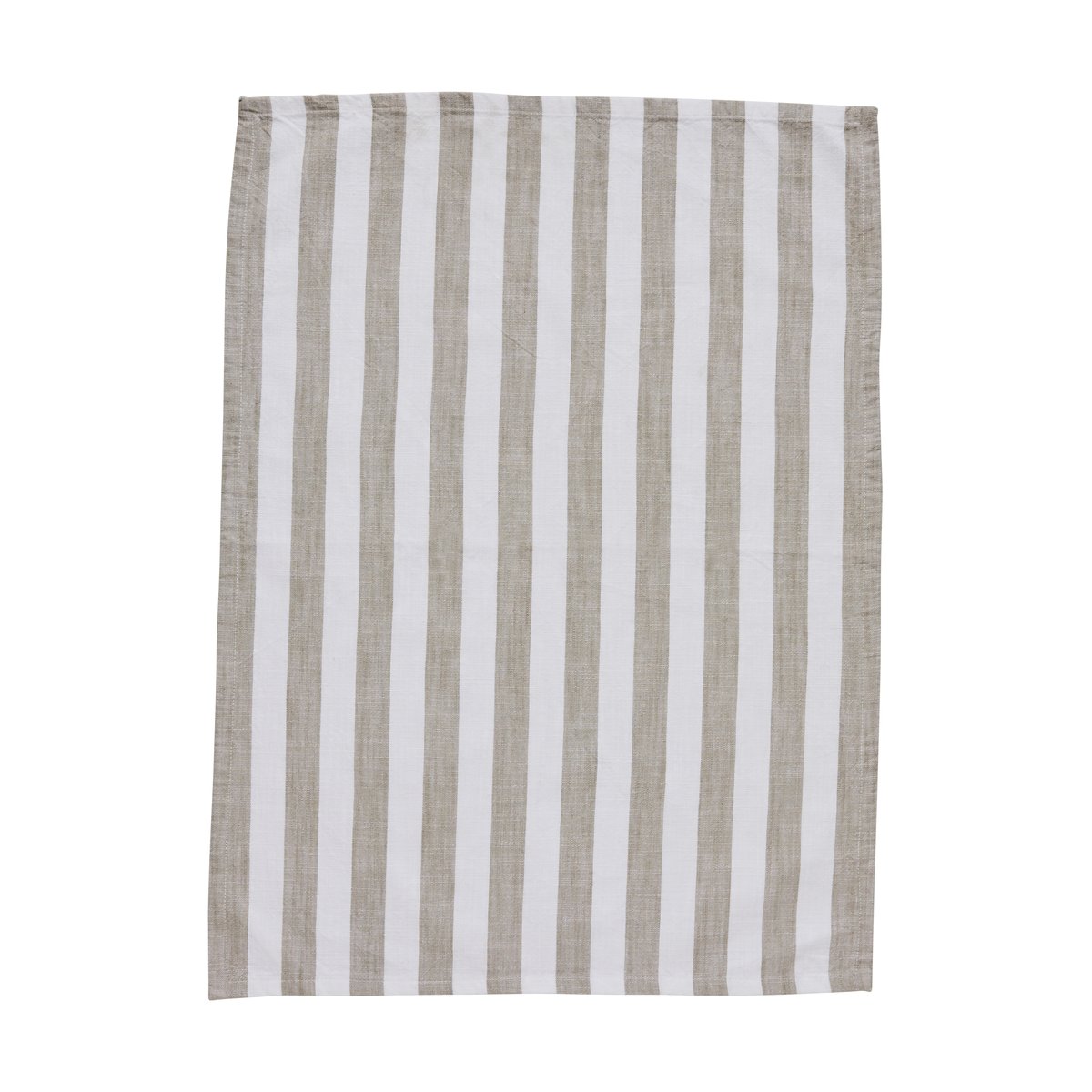 Lene Bjerre - Olivia kjøkkenhåndkle 70x50 cm brede striper hvit/sand