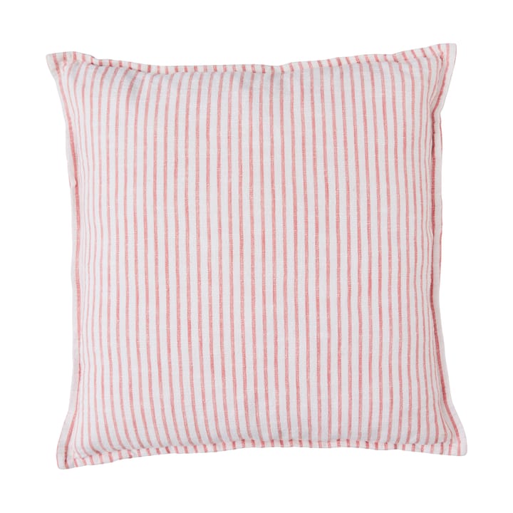 Olivia pute 60x60 cm - Off White-Dark Coral - Lene Bjerre