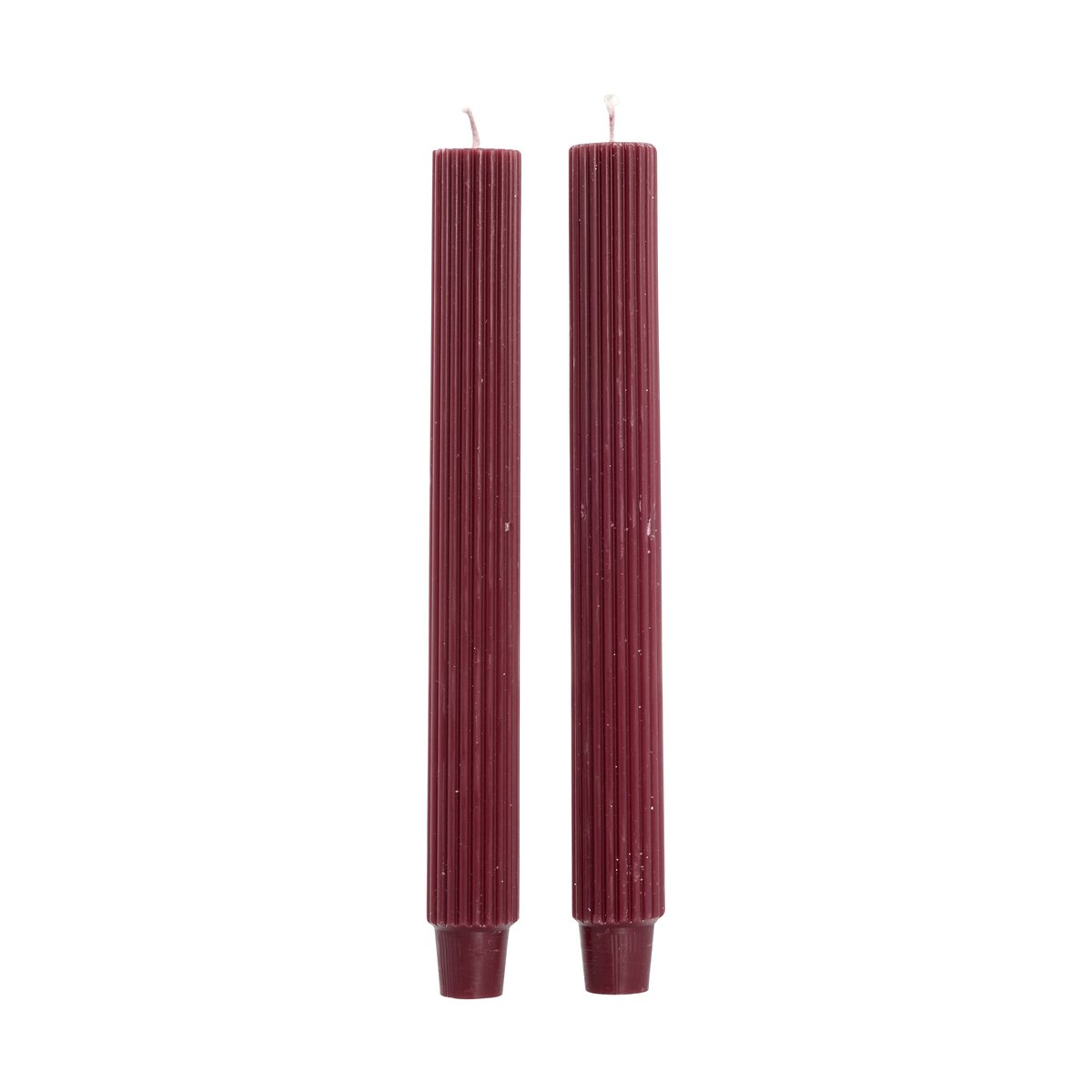 Lene Bjerre Ribbat ljus 25 cm 2-pack Pomegranate