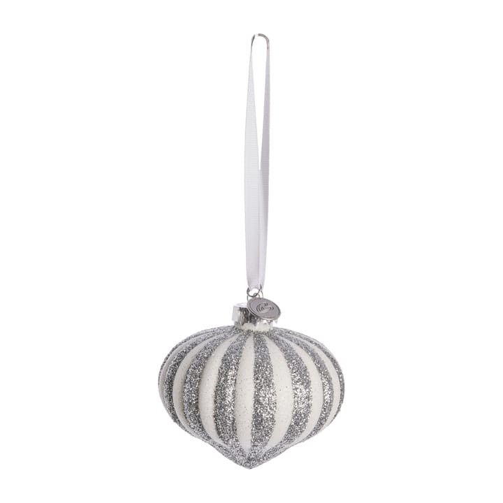 Selvie julhänge Ø8 cm, white-silver Lene Bjerre