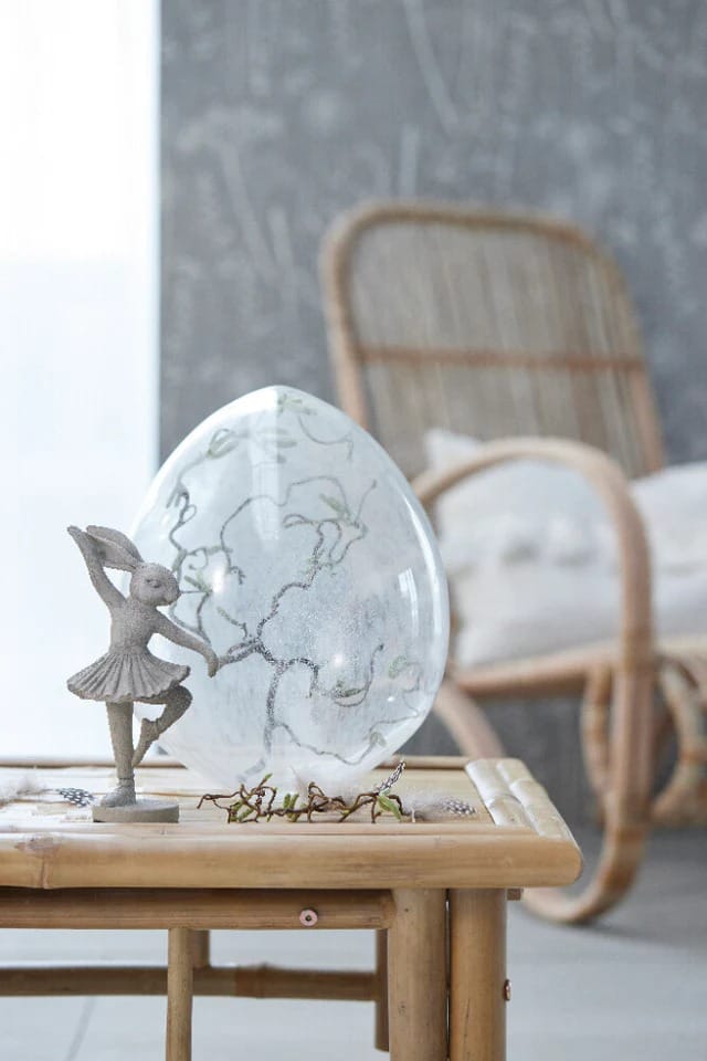 Semina figurin dansende hare 20 cm, Grey Lene Bjerre