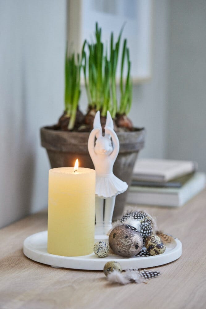 Semina figurin poserende hare 21 cm - White - Lene Bjerre