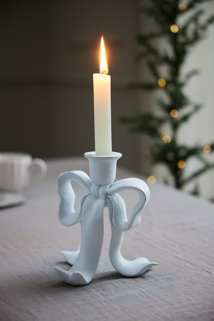 Serafina bow lysestake 19,7 cm, Hvit Lene Bjerre