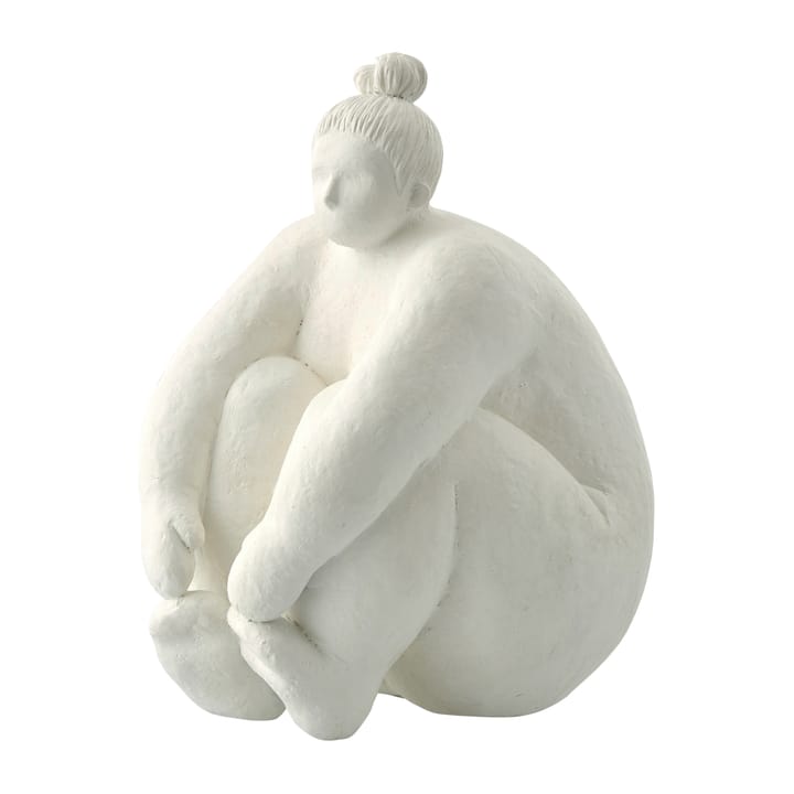 Serafina dekorasjon kvinne sittende 24 cm - White - Lene Bjerre