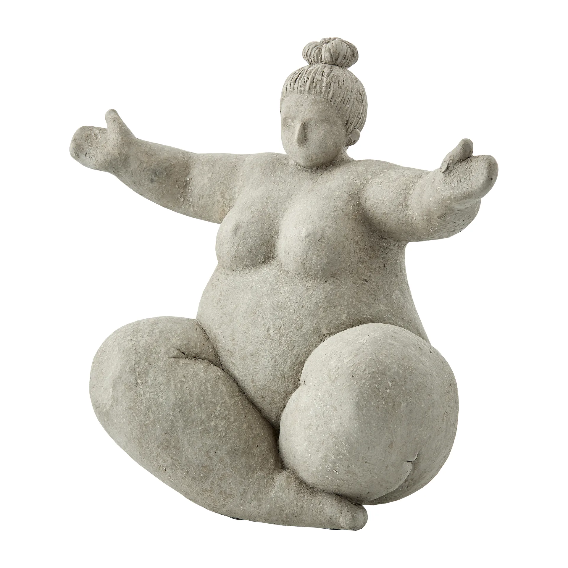 Serafina dekorasjon omfavnende kvinne 24 cm, Grey Lene Bjerre