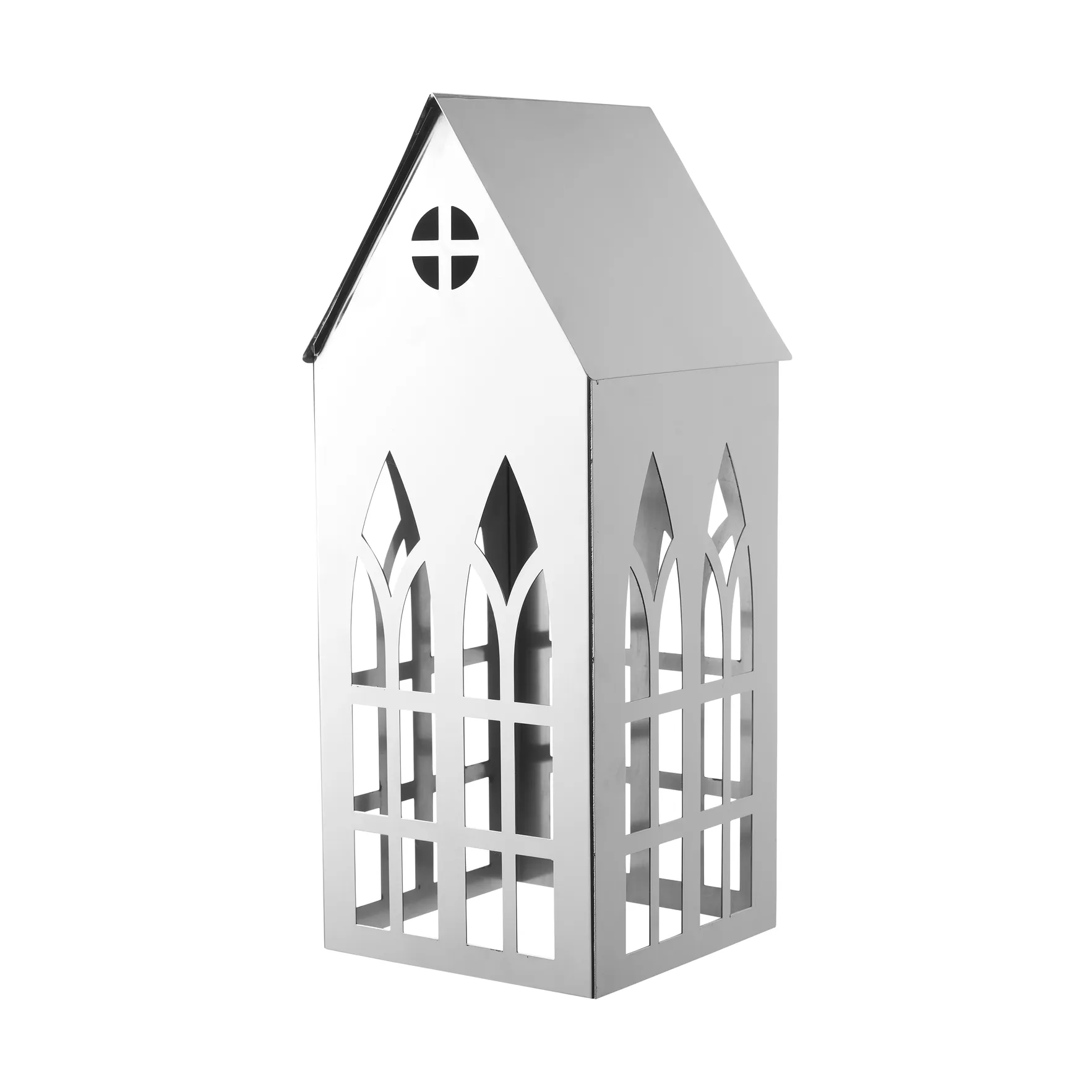 Sigrine house lyslykt, Sølvfarget, 14x14xH33 cm Lene Bjerre