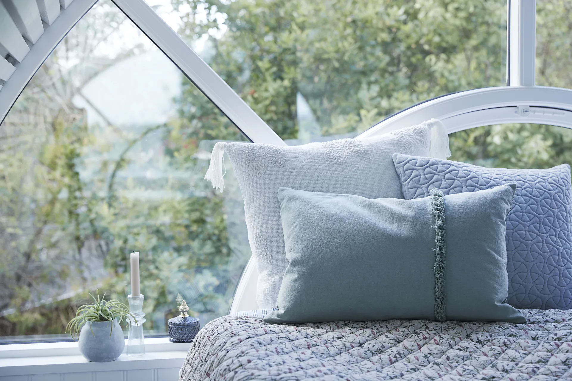 Sivia lysestake 11,5 cm, Iceberg green Lene Bjerre