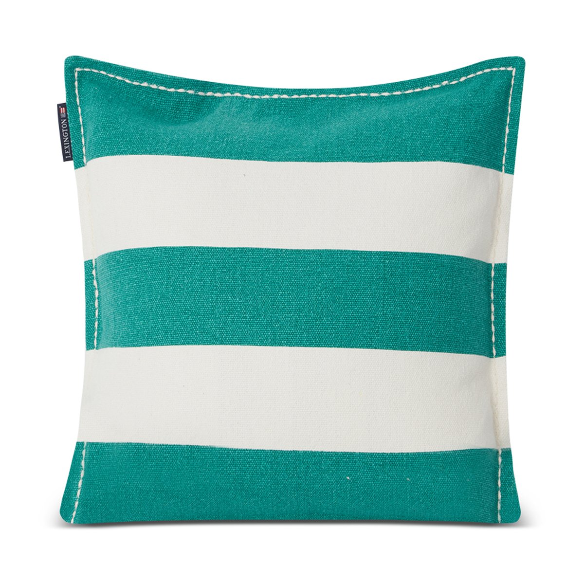 Bilde av Lexington Block Stripe Printed putetrekk 50 x 50 cm Grønn-hvit