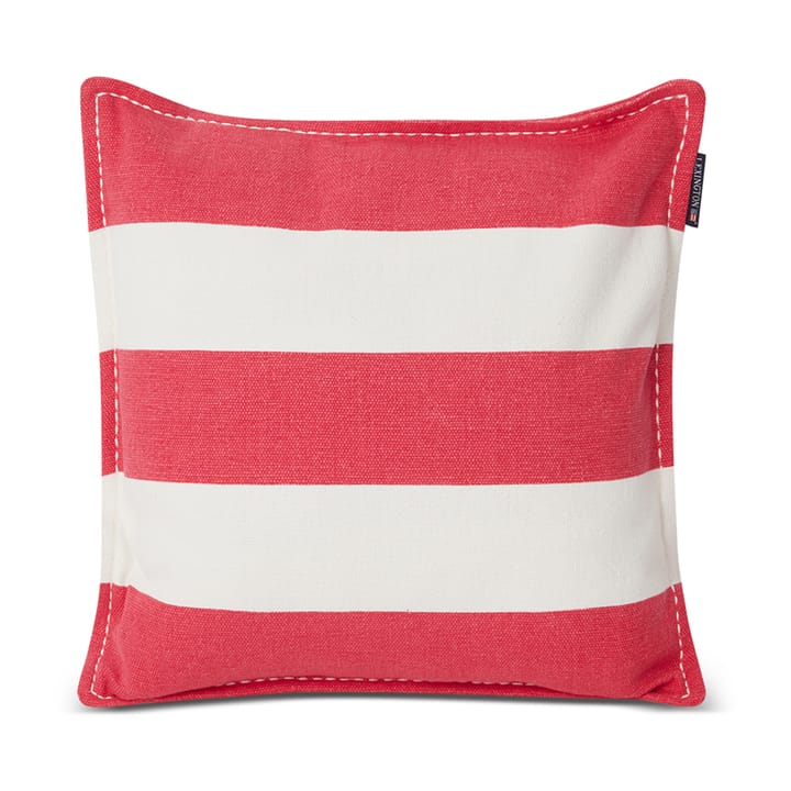 Block Stripe Printed putetrekk 50 x 50 cm - Rosa-hvit - Lexington