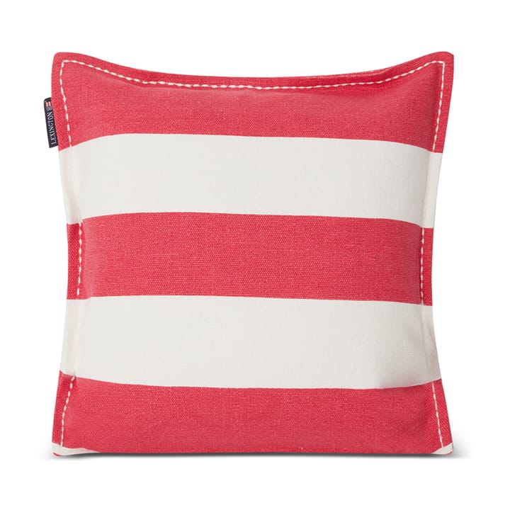 Block Stripe Printed putetrekk 50 x 50 cm, Rosa-hvit Lexington