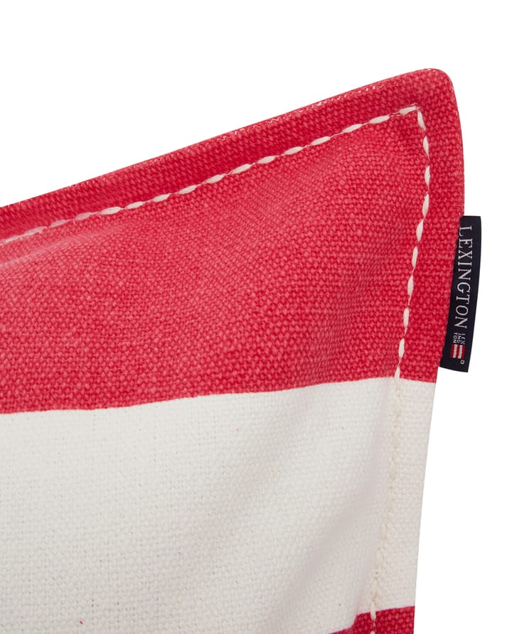 Block Stripe Printed putetrekk 50 x 50 cm, Rosa-hvit Lexington