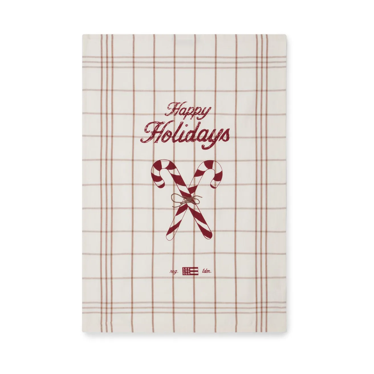 Candy Cane Organic Cotton kjøkkenhåndkle 50 x 70 cm, White-beige-gray Lexington