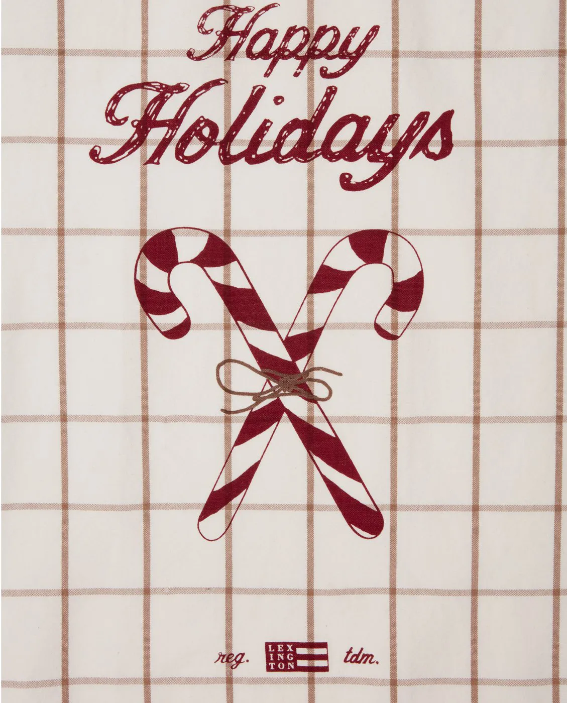 Candy Cane Organic Cotton kjøkkenhåndkle 50 x 70 cm, White-beige-gray Lexington