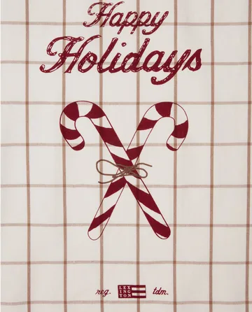 Candy Cane Organic Cotton kjøkkenhåndkle 50 x 70 cm - White-beige-gray - Lexington