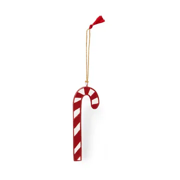 Candy Cane Papier Maché juletreanheng - 12 cm - Lexington