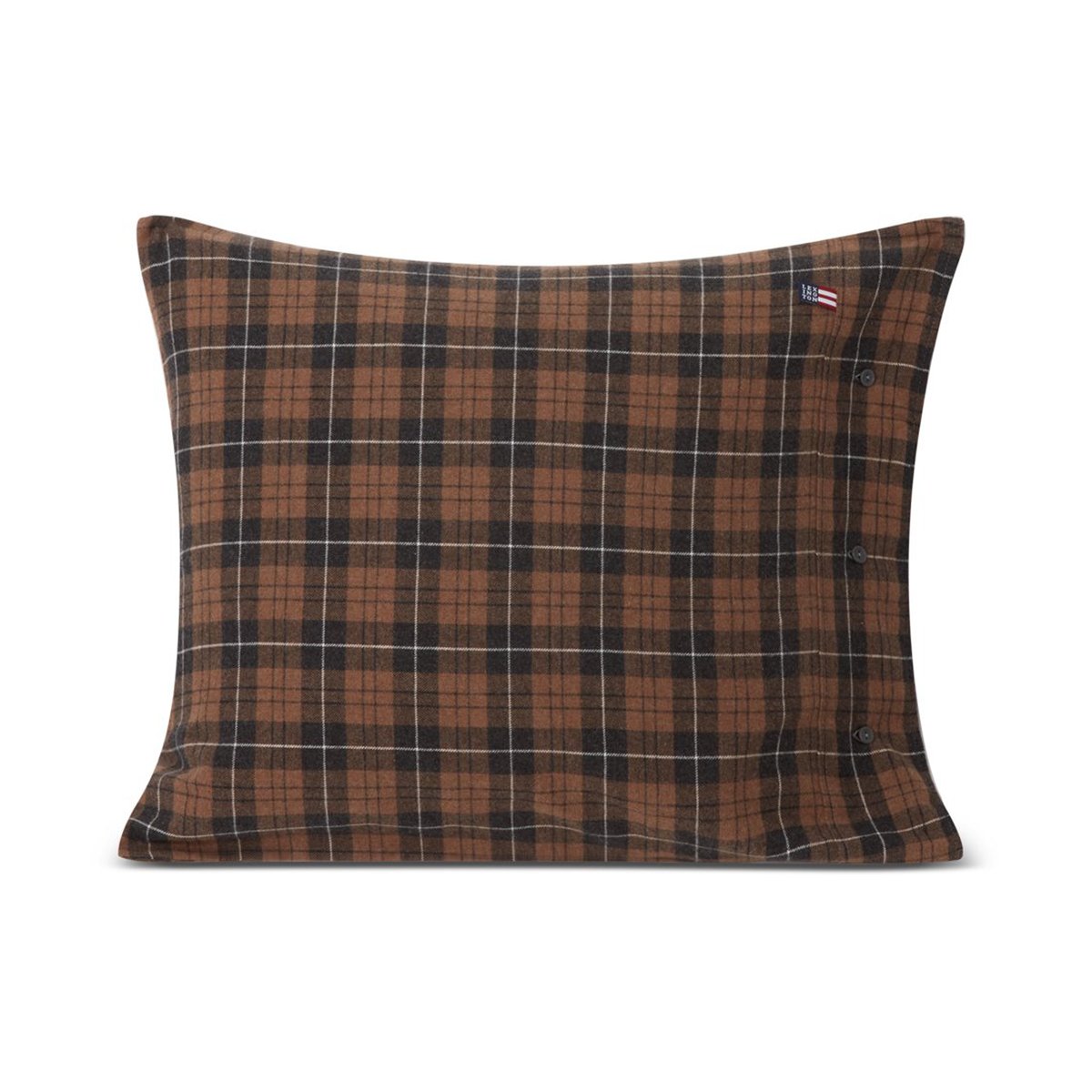 Bilde av Lexington Checked Cotton Flannel putetrekk 50x60 cm Brown-dark gray