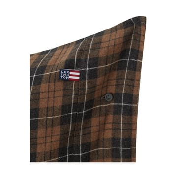 Checked Cotton Flannel putetrekk 50x60 cm - Brown-dark gray - Lexington