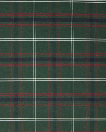 Checked cotton percale putetrekk - Green-navy, 50x60 cm - Lexington