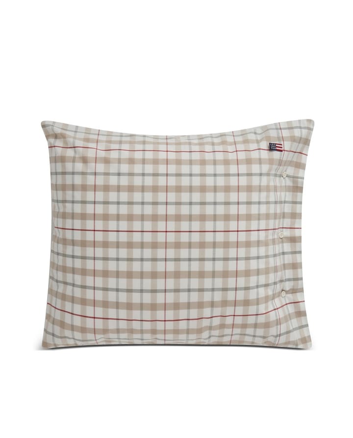 Checked Cotton putetrekk Poplin 50x60 cm, Hvit Lexington