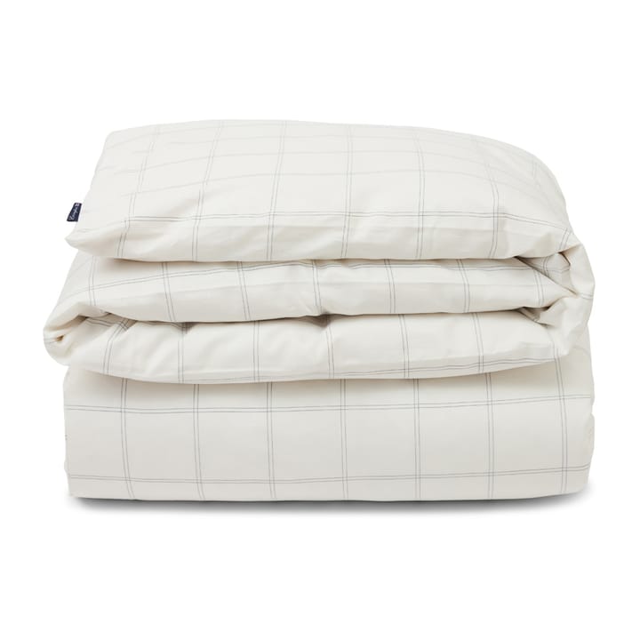 Checked dynetrekk bomull-lyocell 150 x 210 cm - Off white-dark blue - Lexington