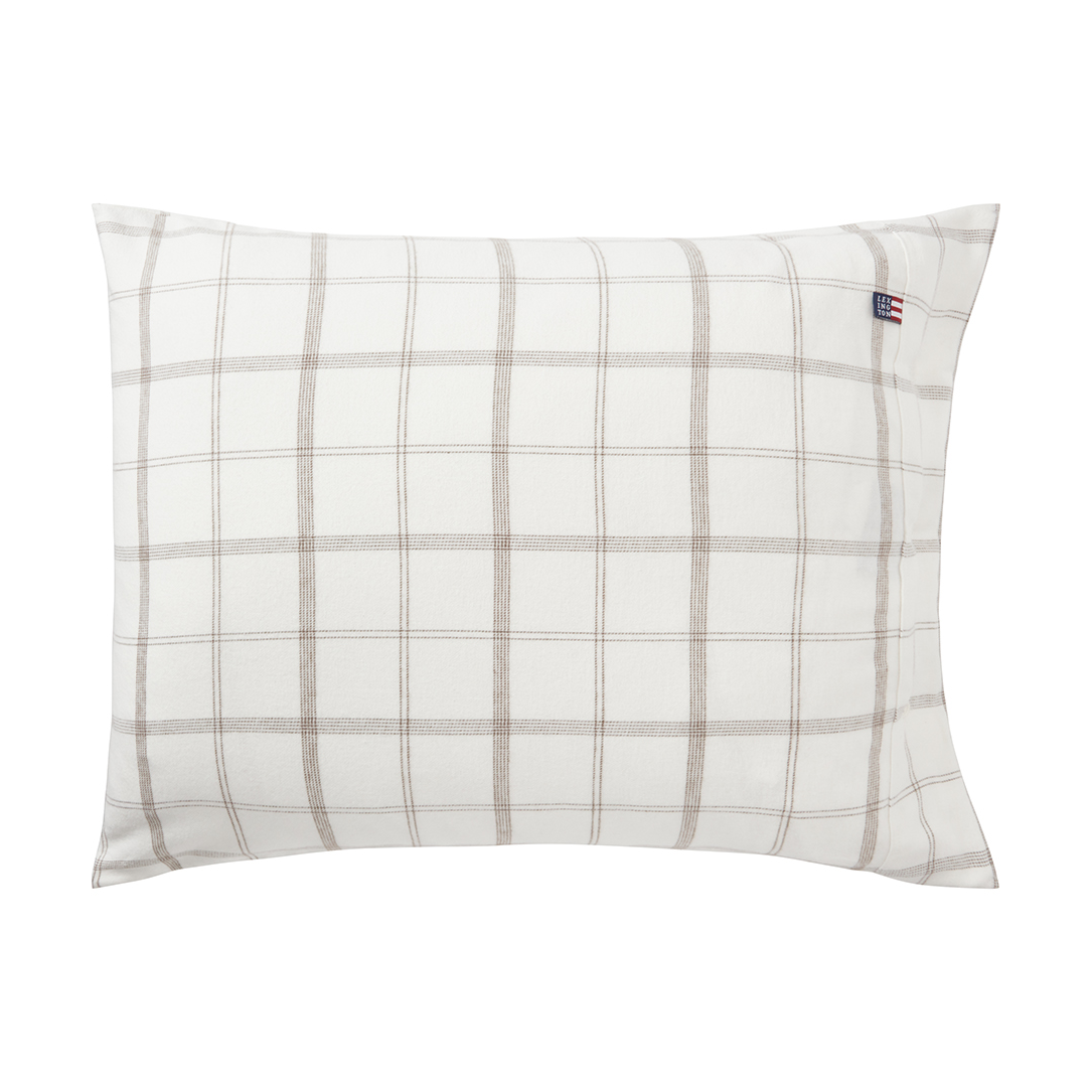 Bilde av Lexington Checked Flanell putevar 50 x 60 cm White-brown