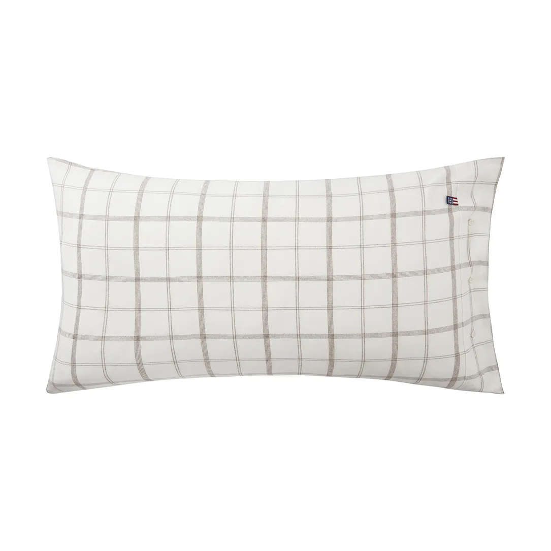 Checked Flanell putevar 50 x 90 cm, White-brown Lexington