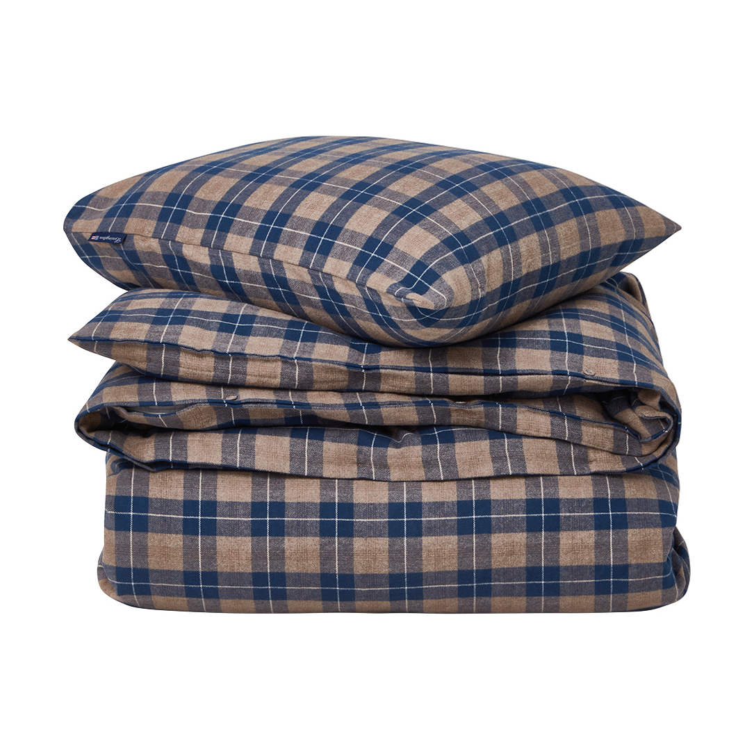 Bilde av Lexington Checked Flannel sengesett 150x210 cm Denim blue-beige