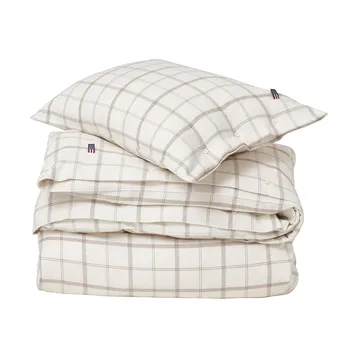 Checked Flannel sengesett 150x210 cm - White-brown - Lexington