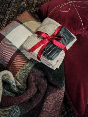 Checked heavy twill putetrekk 50x50 cm - Rød - Lexington