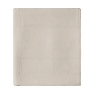 Checked Jacquard sengeteppe 260x240 cm - Light beige - Lexington