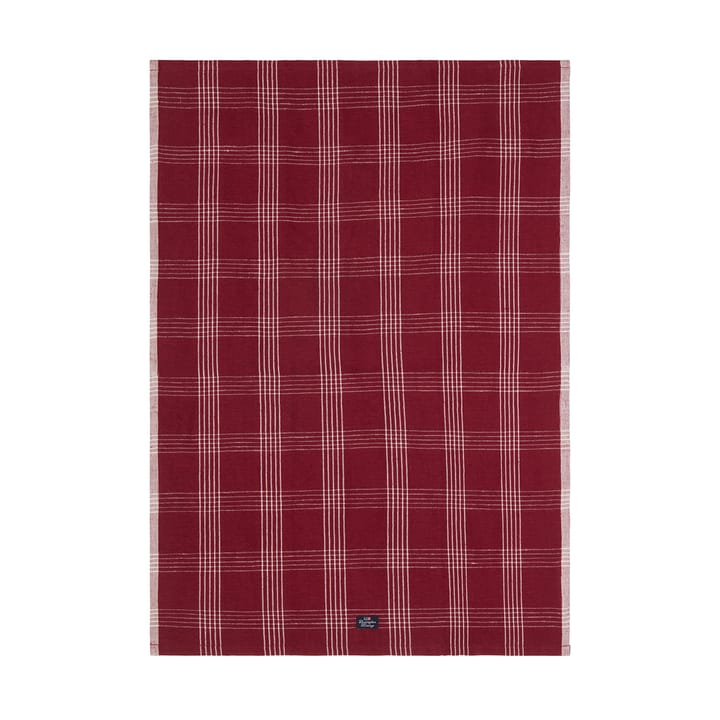 Checked lin/bomull kjøkkenhåndkle 50x70 cm - Red-white - Lexington