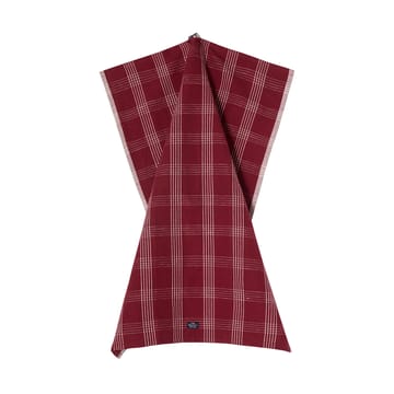 Checked lin/bomull kjøkkenhåndkle 50x70 cm - Red-white - Lexington