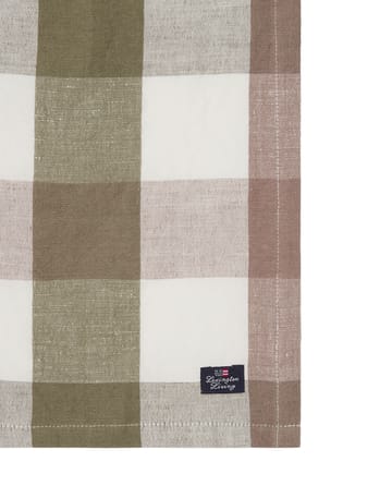 Checked Linen/Cotton stoffserviett 50x50 cm - Olive - Lexington