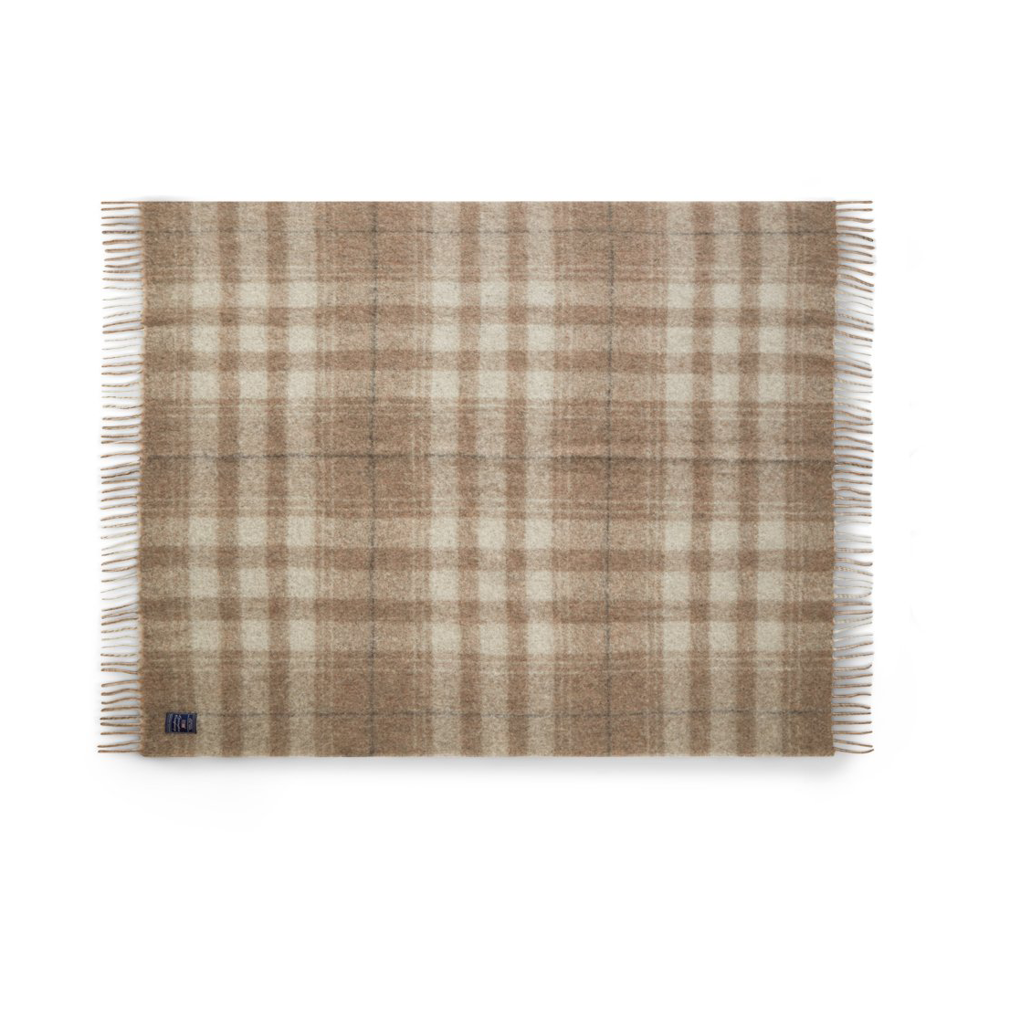 Bilde av Lexington Checked Mohair Mix pledd 130 x 170 cm Beige-white-gray