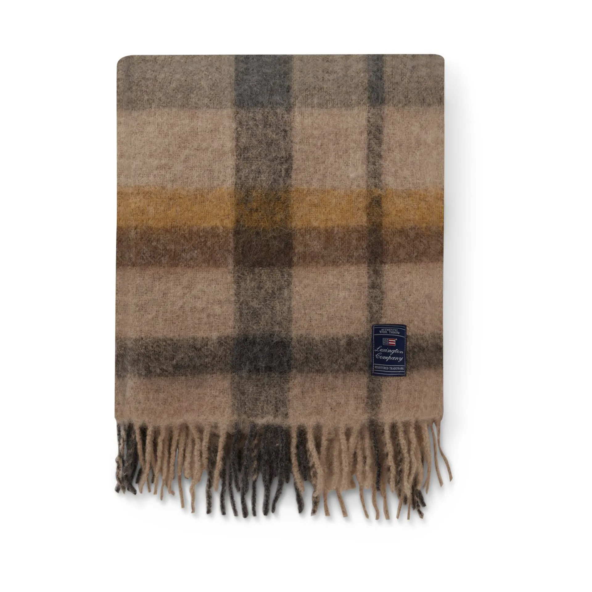 Checked Mohair Mix pledd 130 x 170 cm, Multi Lexington