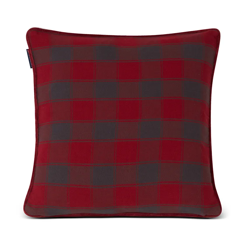 Checked Organic Cotton Flanell putetrekk 50 x 50 cm, Winter Wonder Land Lexington