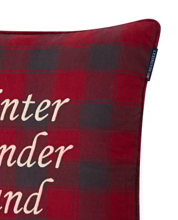 Checked Organic Cotton Flanell putetrekk 50 x 50 cm - Winter Wonder Land - Lexington