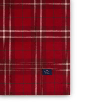 Checked Organic Cotton Oxford duk 150 x 350 cm - Red-beige-green - Lexington
