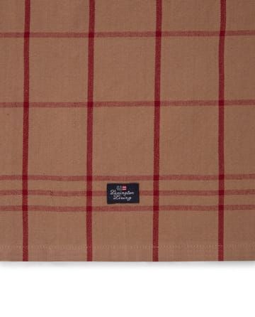 Checked Organic Cotton Oxford kjøkkenhåndkle 50 x 70 cm - Beige-red - Lexington