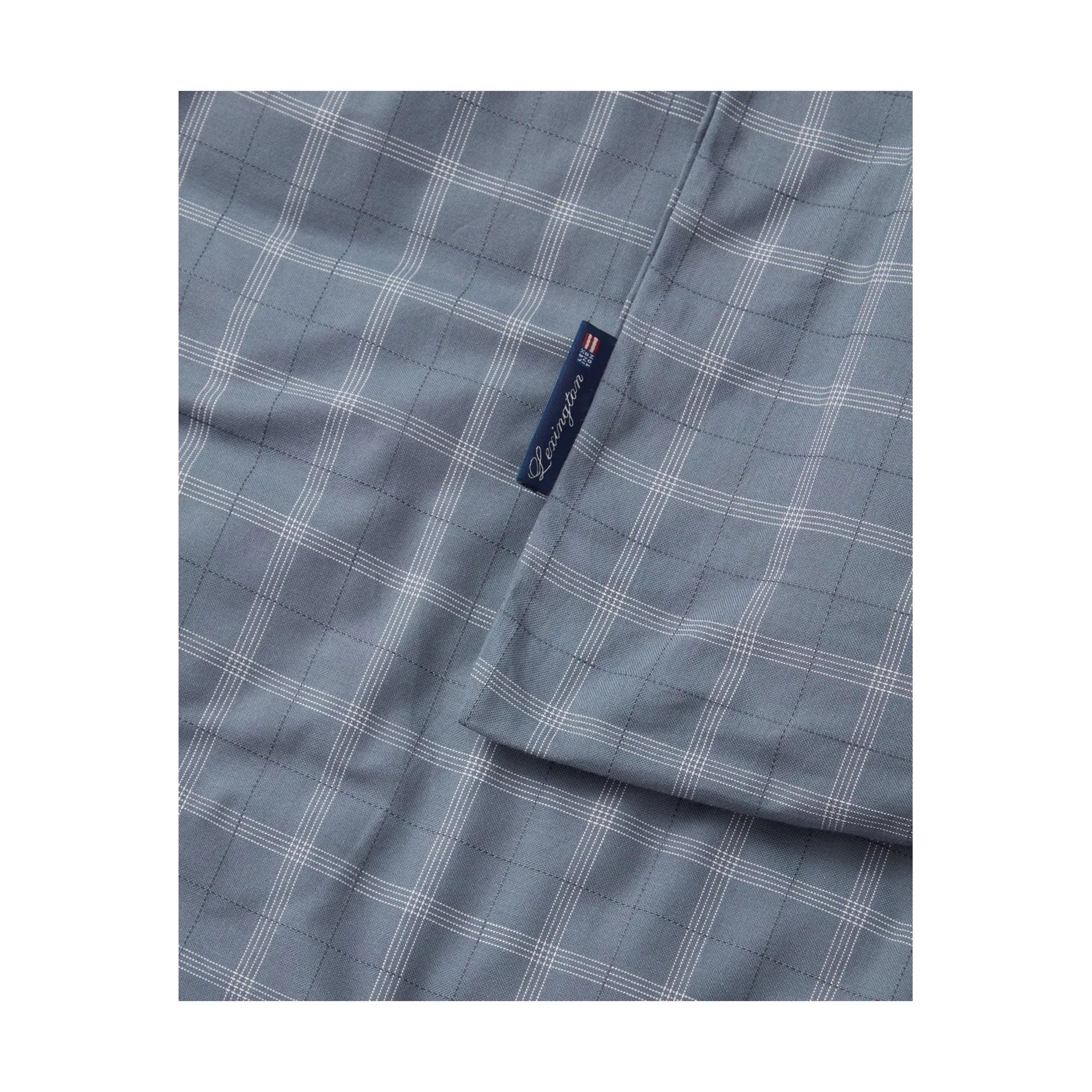 Checked Pinpoint Oxford dynetrekk 150 x 210 cm, Dove Lexington