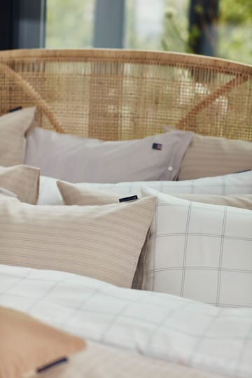 Checked putevar bomull-lyocell 50 x 60 cm - Off white-dark blue - Lexington