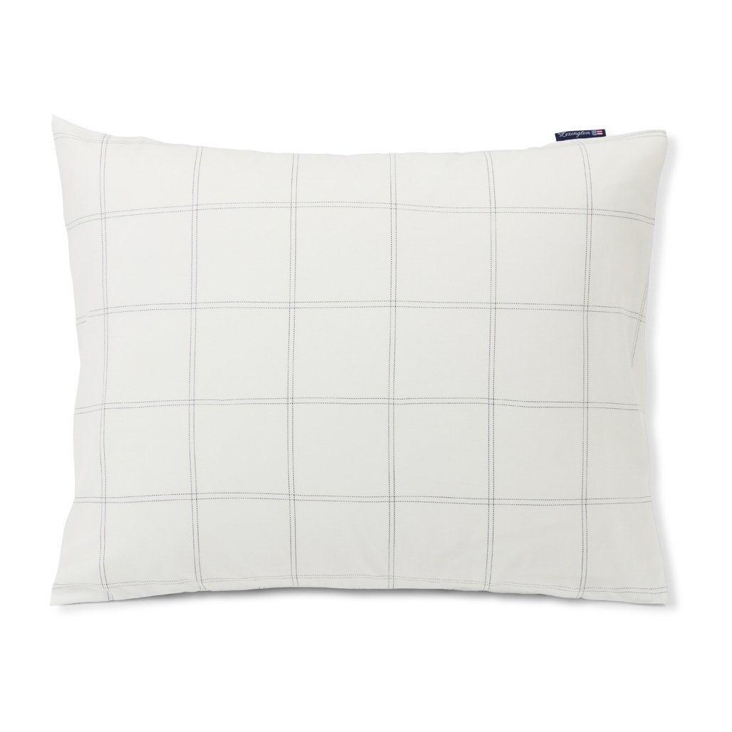 Bilde av Lexington Checked putevar bomull-lyocell 50 x 90 cm Off white-dark blue