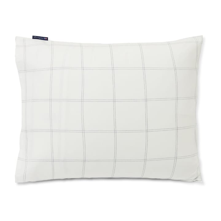 Checked putevar bomull-lyocell 50 x 90 cm - Off white-dark blue - Lexington