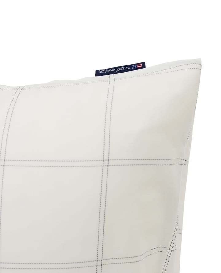 Checked putevar bomull-lyocell 50 x 90 cm - Off white-dark blue - Lexington
