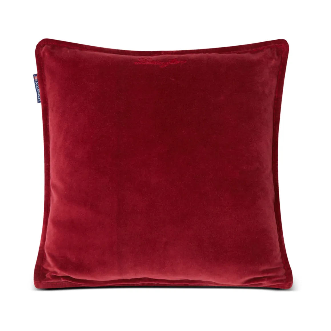 Checked quiltad lin/bomull putetrekk 50x50 cm, Green-red-beige Lexington