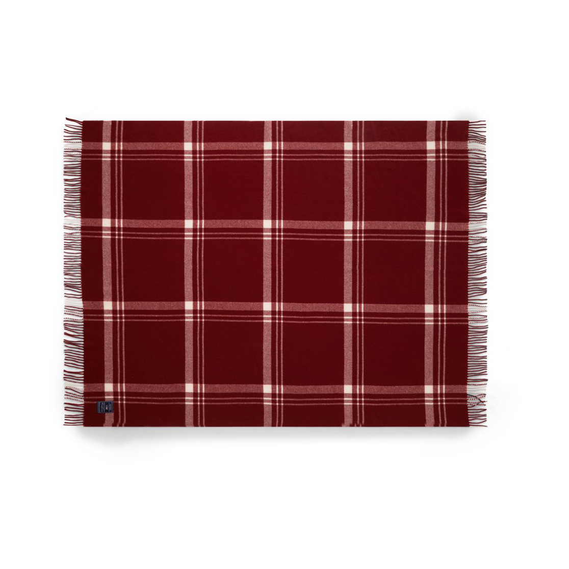 Bilde av Lexington Checked Recycled Wool pledd 130 x 170 cm Red-white