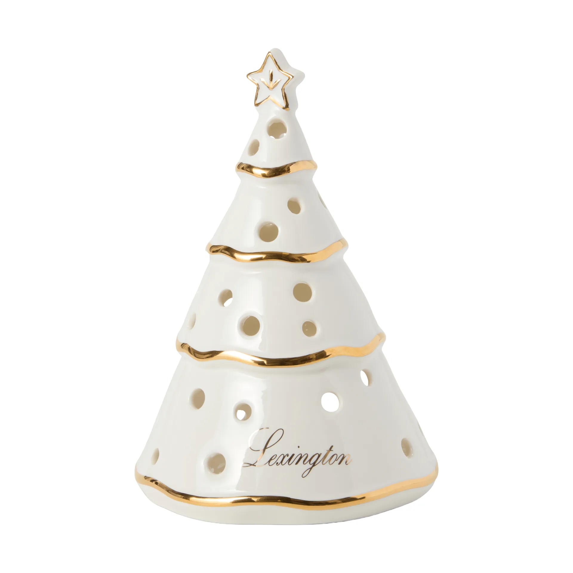 Christmas Tree lyslykt, White-gold, 16,5 cm Lexington