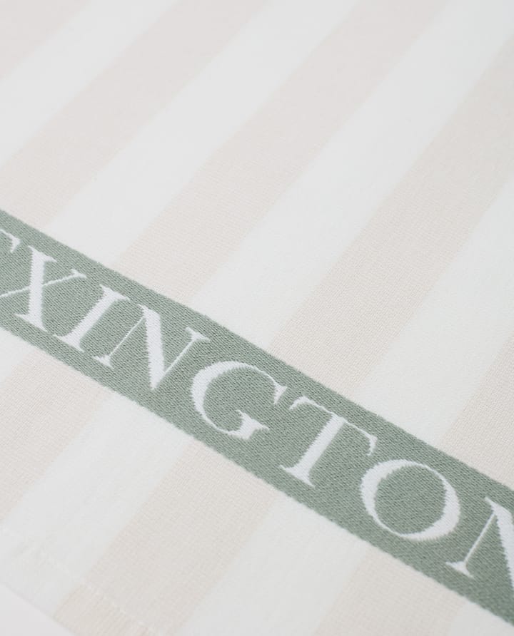 Cotton Terry Logo kjøkkenhåndkle 50 x 70 cm - Light beige-white-green - Lexington